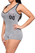 Sexy KILLIN IT Sleeveless Hoodie Romper